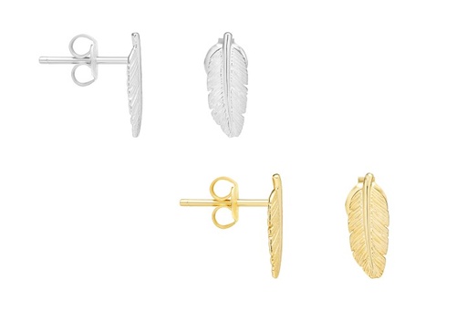 Pendiente plata 925 pluma presion 