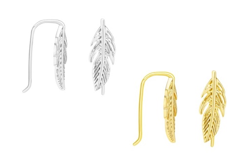 Silver 925  feather earring