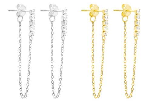 Pendiente plata 925 cz 