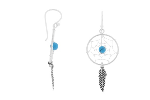 [107100006GTU] Dream catcher earrings silver 925