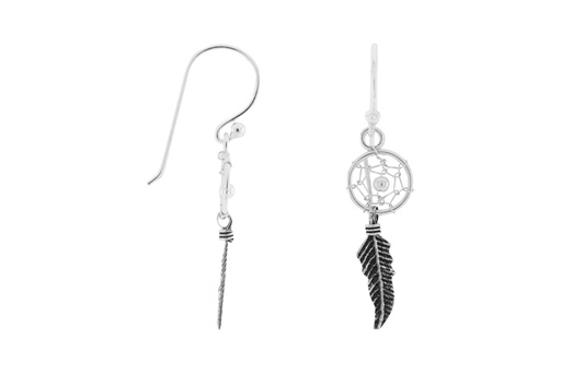 [1071100000OX] Dream catcher earrings silver 925