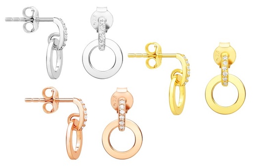 Pendiente plata 925 con zirconita 