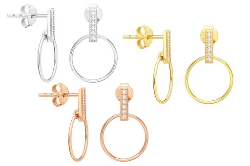 Sterling silver zirconia earring