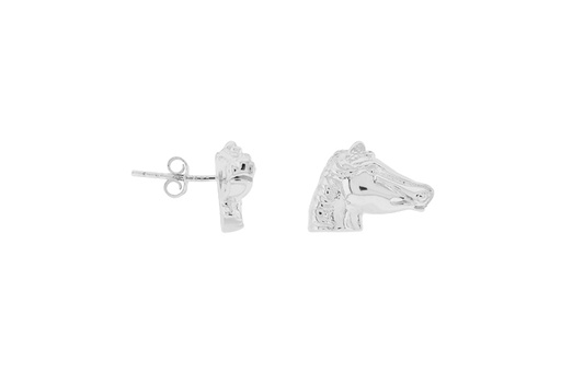 [1088200000PL] Pendiente plata 925 cabeza de caballo 