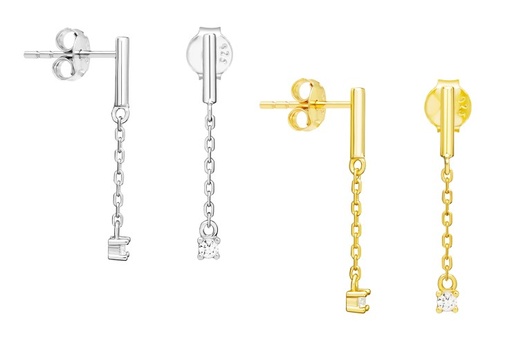 Sterling silver zirconia earring