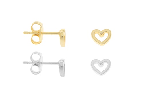 Silver 925 heart earring