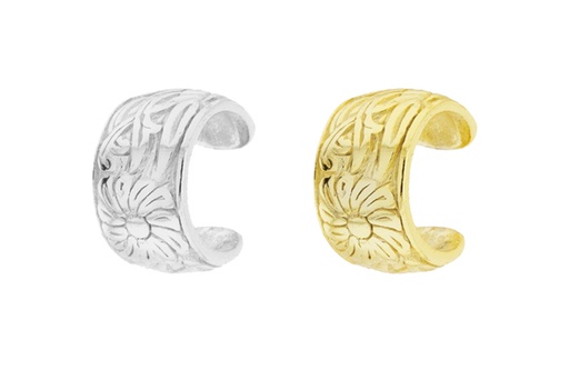 Pendiente plata 925 ear-cuff labrado 