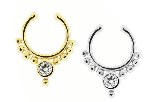 Silver 925 cz nose earring