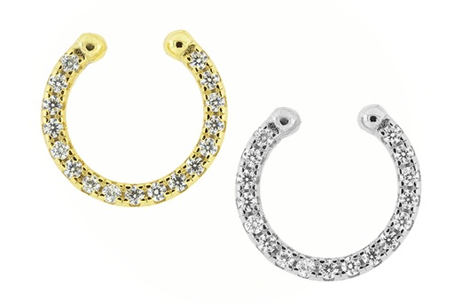 Silver 925 cz nose earring