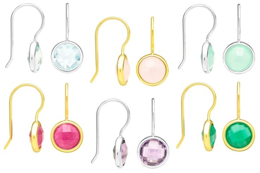 Pendiente plata 925 semipreciosas 