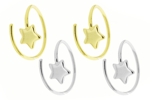 Pendiente plata 925 estrella 