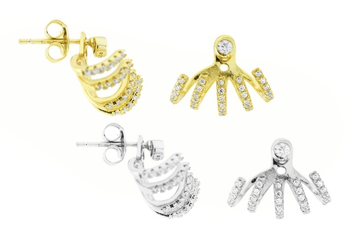 Pendiente plata 925 zirconita 