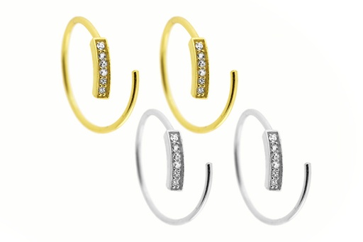 Pendiente plata 925 zirconita 