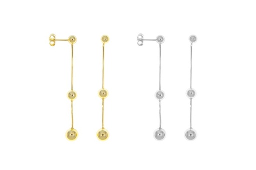 925 silver ball drop earrings