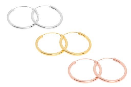 Pendiente aro redondo tubo 3mm
