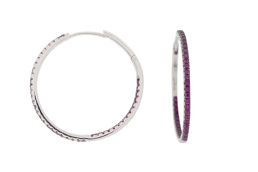 Sterling silverzirocnia hoop earring