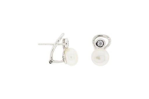 [113520001ZPB] Silver 925 pearl & cz earring