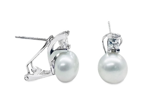 [113530001ZPB] Silver 925 pearl & cz earring