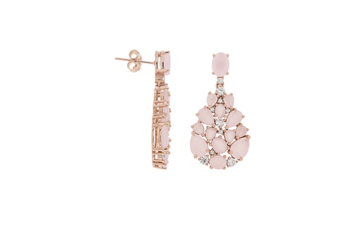 Silver 925 cz & stone earring
