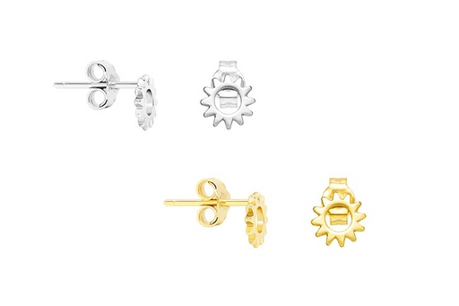 Silver 925 sun earring