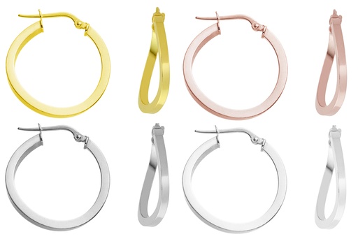 Silver 925 hoop earring