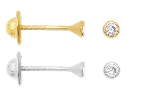 Silver 925 cz baby earring