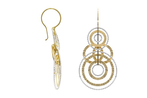 Silver 925 3d earring