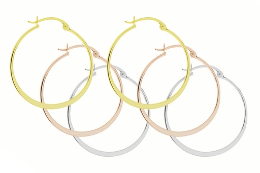 Aro plata 925 cierre de clip