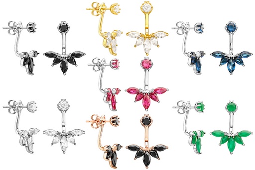 Pendiente plata 925 con zirconitas 