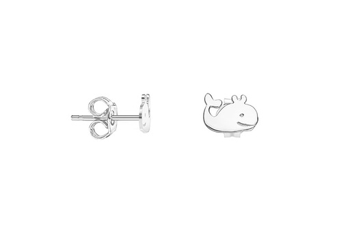 [1187200000PL] Silver 925 whale earring