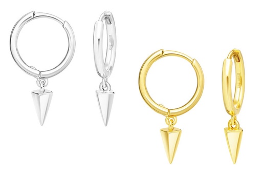 Silver 925 pyramid earring
