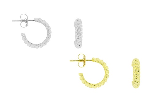 Sterling silver hoop earring