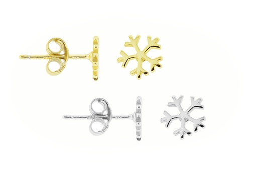 Silver 925 snow flake earring