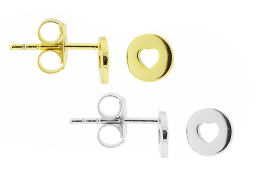 Silver 925 heart earring