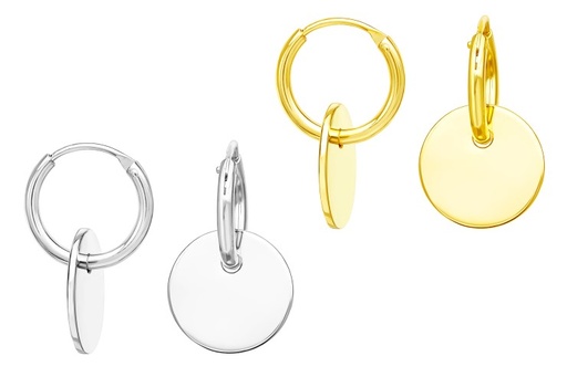 Silver 925 disc earring