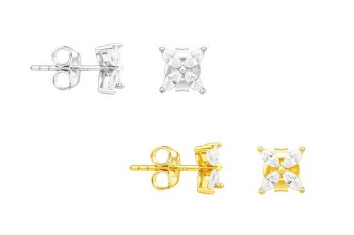 Silver 925 flower cz