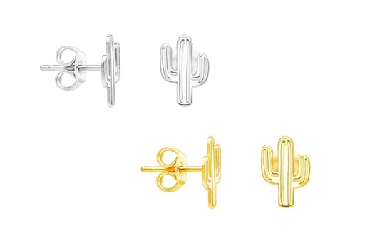 Pendiente plata 925 cactus 