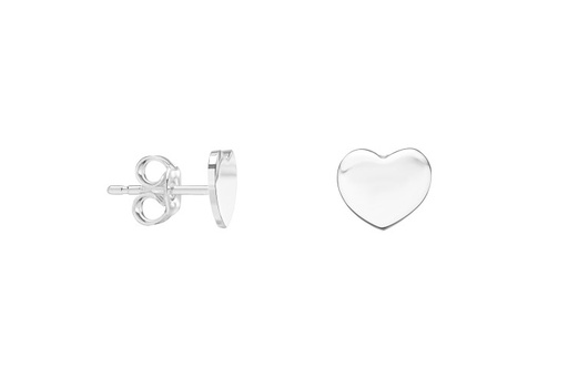 [1206100000PL] Pendiente plata 925 corazon 