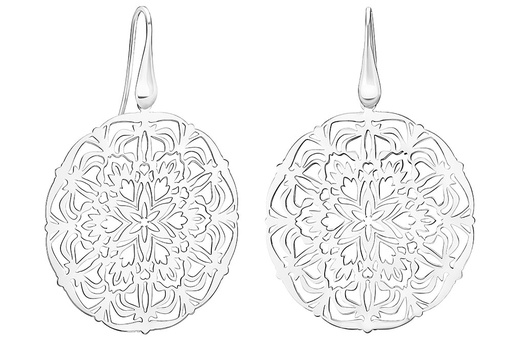 [1206500000PL] Silver 925 mandala earring