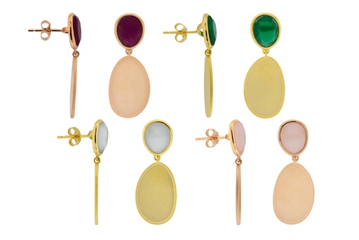 Silver 925 earring semi precious stone