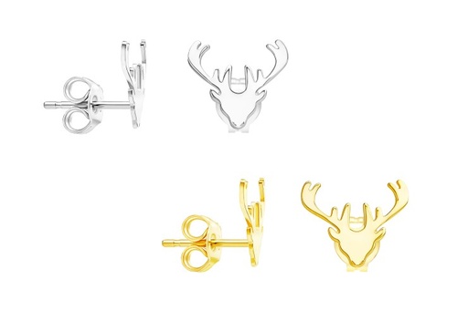 Pendiente plata 925 ciervo 