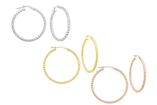 Silver 925 hoop earring