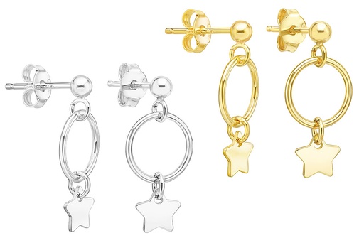 [1223400000DO] Silver 925 star earring