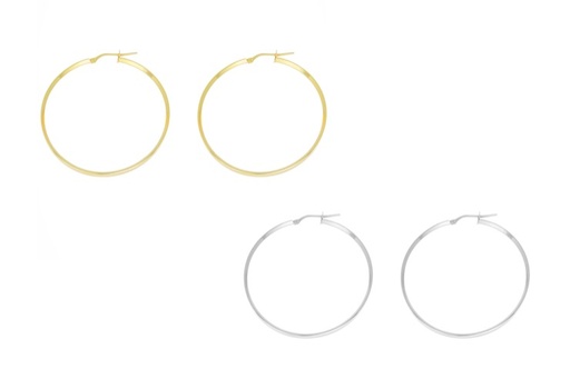 Earring hoop silver 925