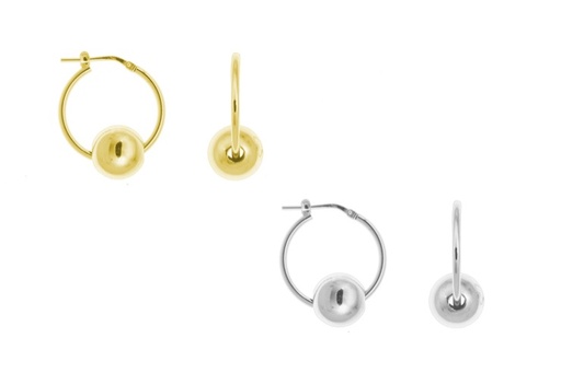 Earring hoop silver 925