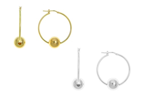 Earring hoop silver 925