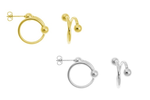 Earring hoop silver 925