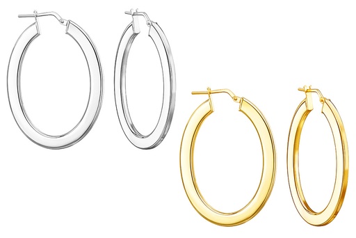 Silver 925 hoop earring
