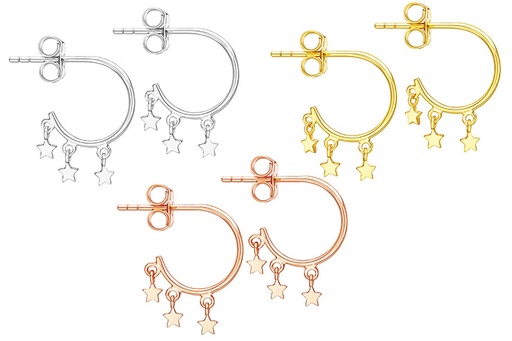 Silver 925 earring star