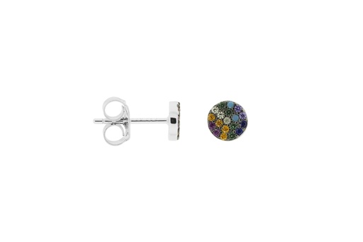 [123720001ZMC] Pendiente plata 925 zirconita multicolor 